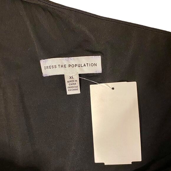 Dress The Population Martine Dress Black Women's Size Extra Large - Picture 9 of 11
